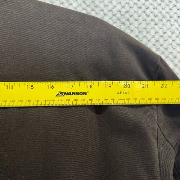 VTG Y2K Old Navy Jacket Men XXL Brown Canvas Lined Coat 2 Button Pockets - Picture 11 of 14